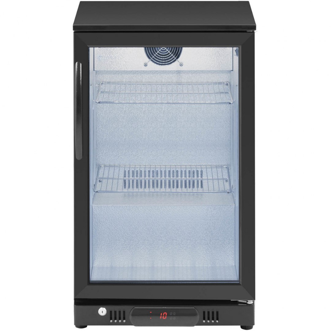 Lodówka chłodziarka barowa na napoje przeszklona LED 2-10 C 108 l czarna Royal Catering Lodówka chłodziarka barowa na napoje przeszklona LED 2-10 C 108 l czarna Royal Catering