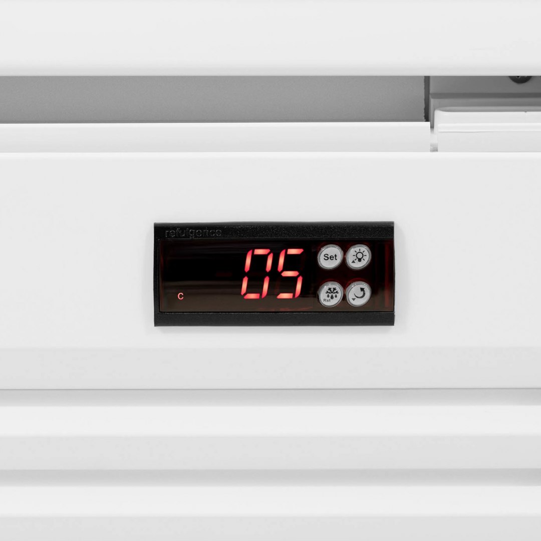 Lodówka chłodziarka na napoje podwójna przeszklona LED 2-10 C 600 l biała Royal Catering Lodówka chłodziarka na napoje podwójna przeszklona LED 2-10 C 600 l biała Royal Catering