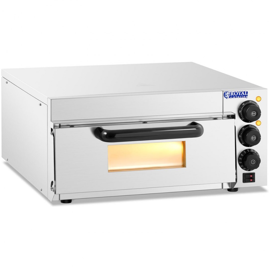 Piec do pizzy jednokomorowy z szybą 1 pizza 36 cm 230 V 2000 W Royal Catering Piec do pizzy jednokomorowy z szybą 1 pizza 36 cm 230 V 2000 W Royal Catering