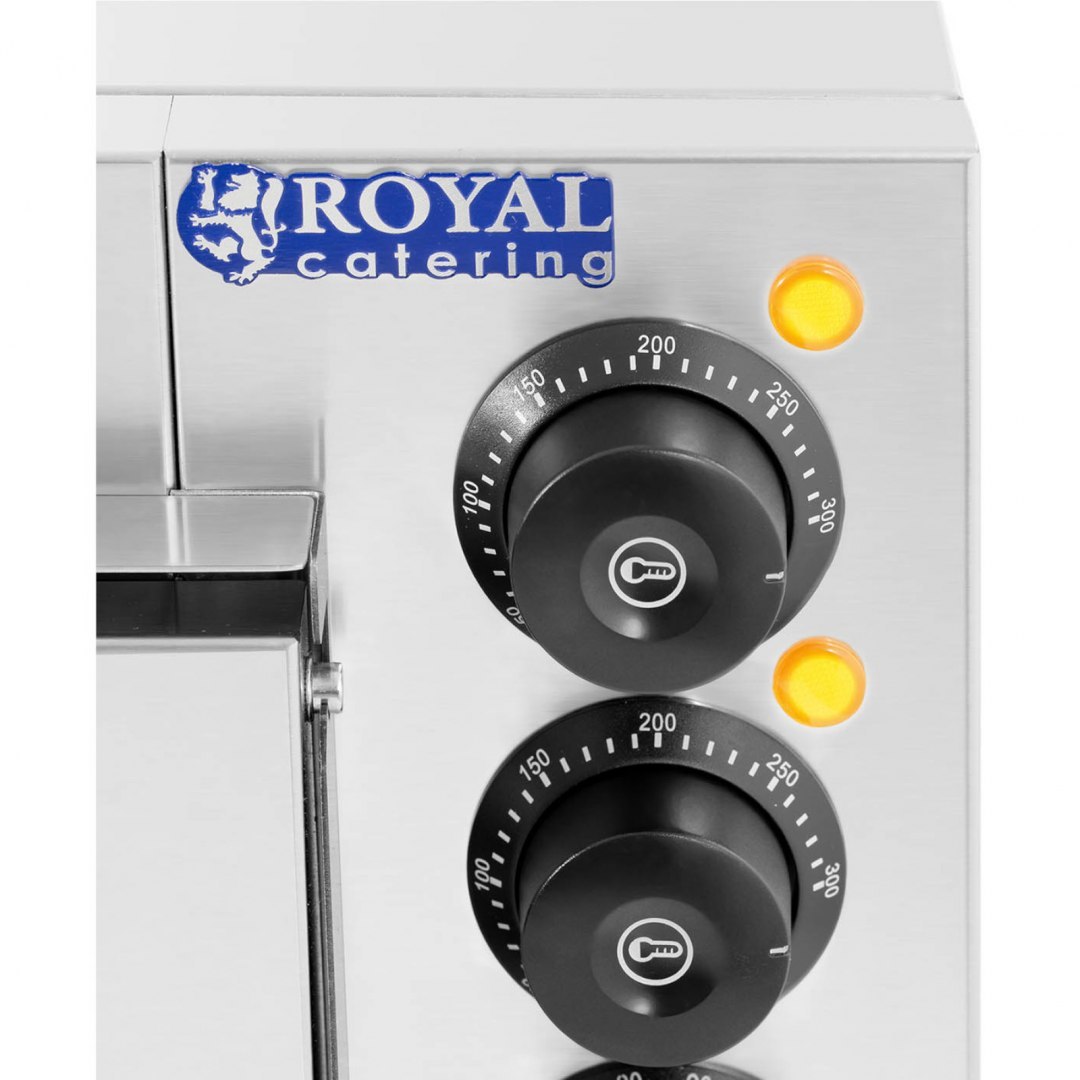 Piec do pizzy jednokomorowy z szybą 1 pizza 36 cm 230 V 2000 W Royal Catering Piec do pizzy jednokomorowy z szybą 1 pizza 36 cm 230 V 2000 W Royal Catering