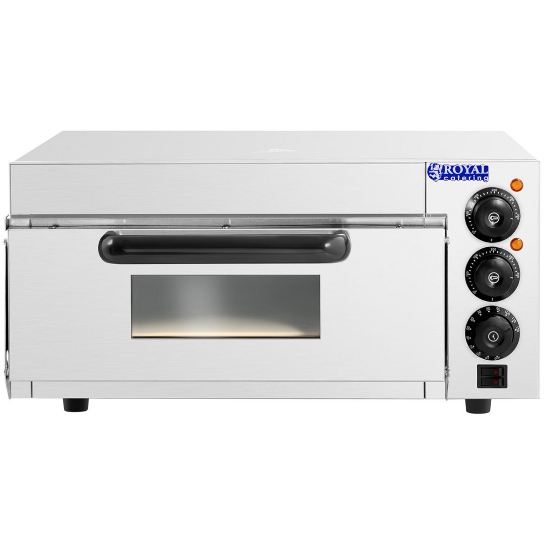 Piec do pizzy jednokomorowy z szybą 1 pizza 36 cm 230 V 2000 W Royal Catering Piec do pizzy jednokomorowy z szybą 1 pizza 36 cm 230 V 2000 W Royal Catering