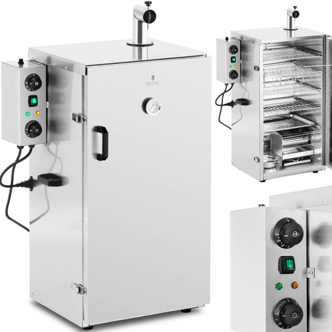 Wędzarnia elektryczna piec do wędzenia 4 ruszty 105 l 1000 W Royal Catering Wędzarnia elektryczna piec do wędzenia 4 ruszty 105 l 1000 W Royal Catering