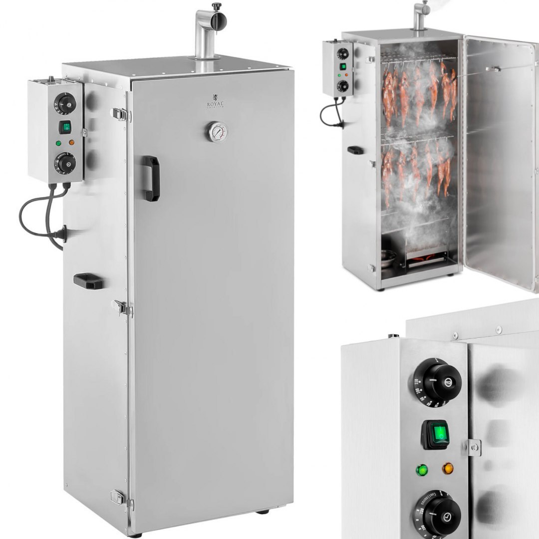 Wędzarnia elektryczna piec do wędzenia 8 rusztów 147 l 1000 W Royal Catering Wędzarnia elektryczna piec do wędzenia 8 rusztów 147 l 1000 W Royal Catering