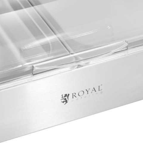 Witryna ekspozycyjna bufetowa śniadaniowa z pokrywą rolltop 2x GN 1/2 2x 4 l Royal Catering Witryna ekspozycyjna bufetowa śniadaniowa z pokrywą rolltop 2x GN 1/2 2x 4 l Royal Catering