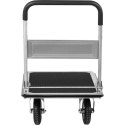 Wózek platformowy magazynowy ręczny składany 1 burta do 300 kg 80 x 60 cm MSW