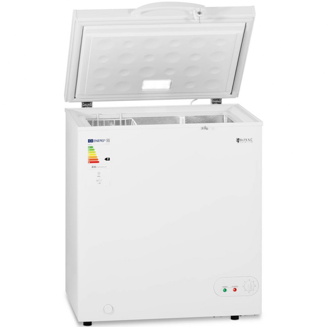 Zamrażarka skrzyniowa zamykana na klucz 1 kosz 152 l -12 do -28 C 78 W Royal Catering Zamrażarka skrzyniowa zamykana na klucz 1 kosz 152 l -12 do -28 C 78 W Royal Catering