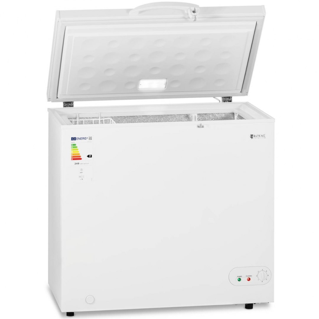 Zamrażarka skrzyniowa zamykana na klucz 1 kosz 197 l -12 do -28 C 82 W Royal Catering Zamrażarka skrzyniowa zamykana na klucz 1 kosz 197 l -12 do -28 C 82 W Royal Catering