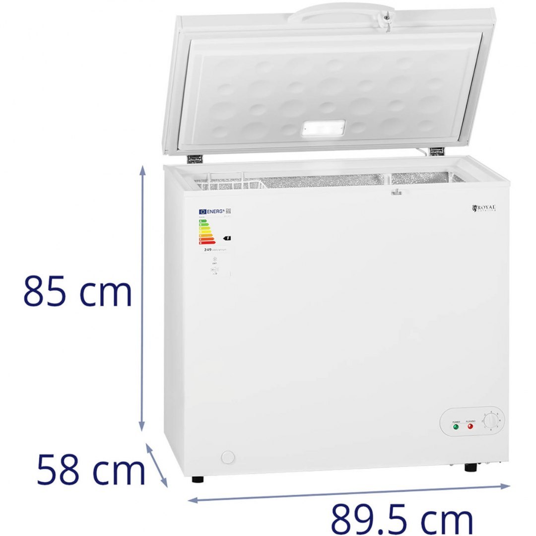 Zamrażarka skrzyniowa zamykana na klucz 1 kosz 197 l -12 do -28 C 82 W Royal Catering Zamrażarka skrzyniowa zamykana na klucz 1 kosz 197 l -12 do -28 C 82 W Royal Catering