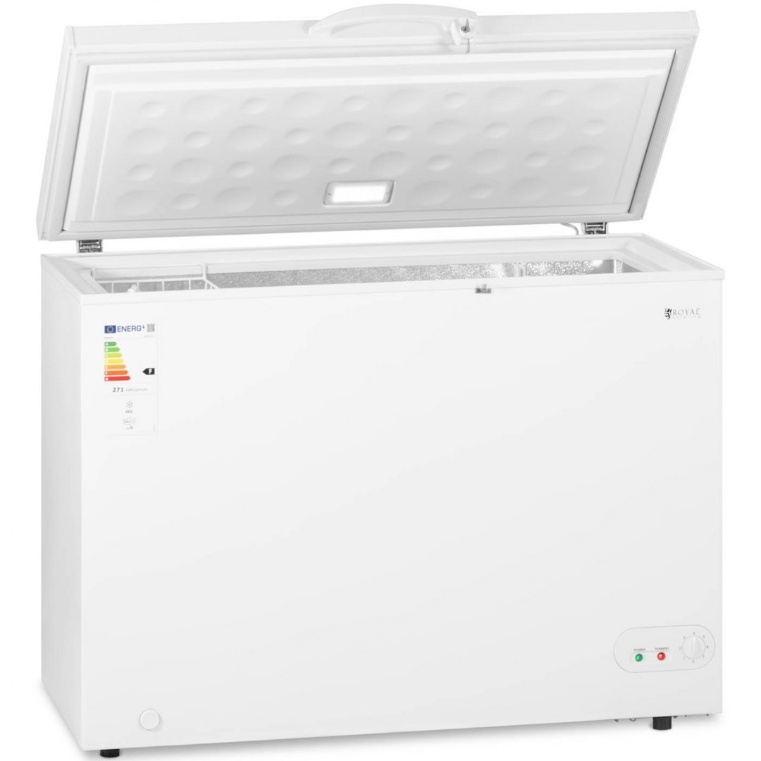 Zamrażarka skrzyniowa zamykana na klucz 1 kosz 252 l -12 do -28 C 85 W Royal Catering Zamrażarka skrzyniowa zamykana na klucz 1 kosz 252 l -12 do -28 C 85 W Royal Catering