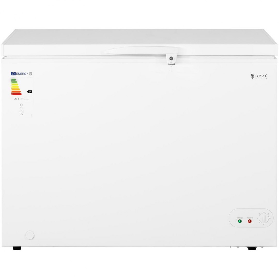 Zamrażarka skrzyniowa zamykana na klucz 1 kosz 252 l -12 do -28 C 85 W Royal Catering Zamrażarka skrzyniowa zamykana na klucz 1 kosz 252 l -12 do -28 C 85 W Royal Catering