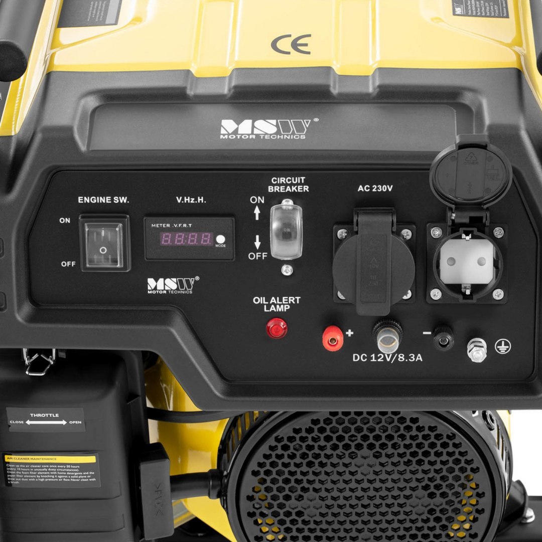 Agregat prądotwórczy generator prądu z rozruchem ręcznym wózkiem 15 l 230 V 3000 W MSW Agregat prądotwórczy generator prądu z rozruchem ręcznym wózkiem 15 l 230 V 3000 W MSW