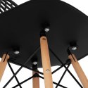 Krzesło skandynawskie ażurowe z drewnianymi nogami do kuchni salonu maks. 150 kg 4 szt. FROMM&amp;STARCK