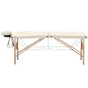 Stół łóżko do masażu drewniane przenośne składane Toulouse Beige do 227 kg beżowe Physa
