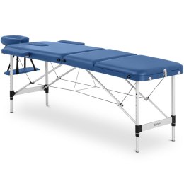 Stół łóżko do masażu przenośne składane Bordeaux Blue do 180 kg niebieskie Physa