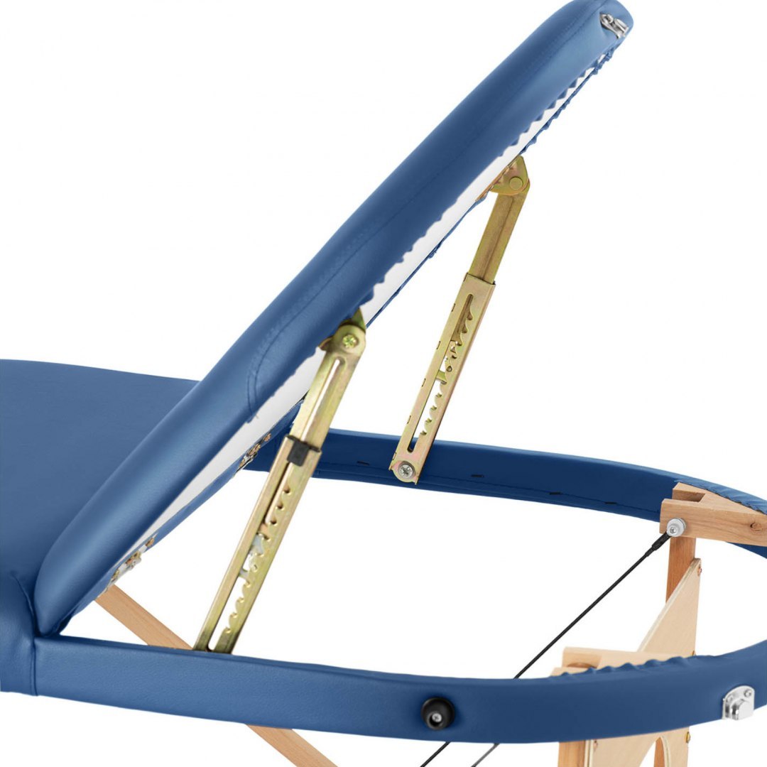 Stół łóżko do masażu przenośne składane z drewnianym stelażem Colmar Blue do 227 kg niebieskie Physa Stół łóżko do masażu przenośne składane z drewnianym stelażem Colmar Blue do 227 kg niebieskie Physa