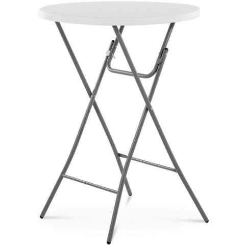 Stół stolik okrągły cateringowy barowy składany biały do 100 kg śr. 80 cm x 110 cm Royal Catering Stół stolik okrągły cateringowy barowy składany biały do 100 kg śr. 80 cm x 110 cm Royal Catering