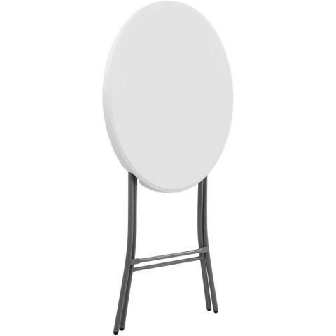 Stół stolik okrągły cateringowy barowy składany biały do 100 kg śr. 80 cm x 110 cm Royal Catering Stół stolik okrągły cateringowy barowy składany biały do 100 kg śr. 80 cm x 110 cm Royal Catering