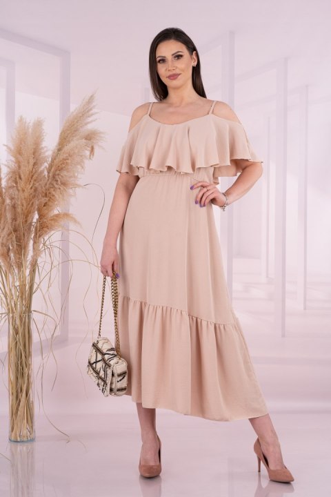 Sukienka Sunlov Beige Beige ONE SIZE Sukienka Sunlov Beige Beige ONE SIZE