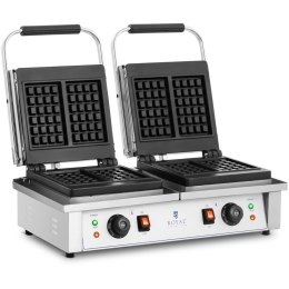 Gofrownica prostokątna podwójna na 4 gofry belgijskie 2 x 2000 W Royal Catering