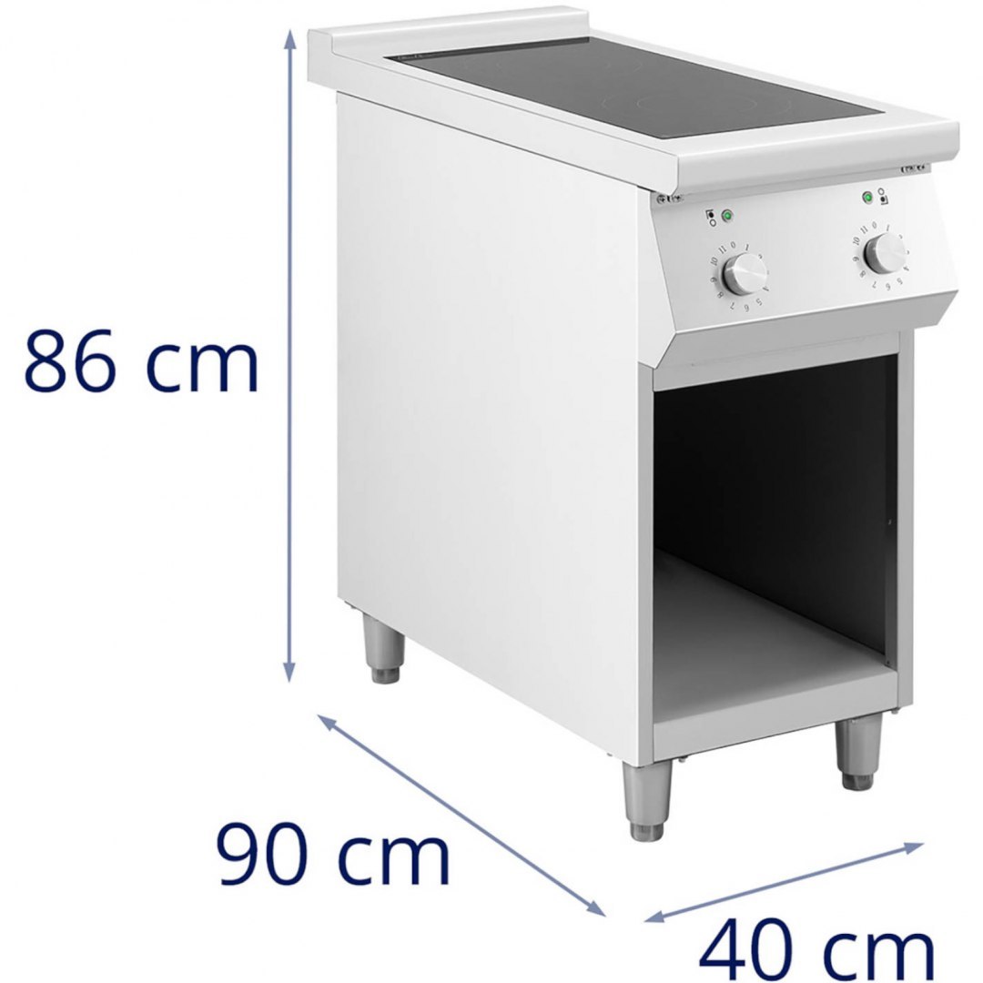Kuchnia indukcyjna 2 palnikowa wolnostojąca na otwartej podstawie 400 V 8500 W Royal Catering Kuchnia indukcyjna 2 palnikowa wolnostojąca na otwartej podstawie 400 V 8500 W Royal Catering
