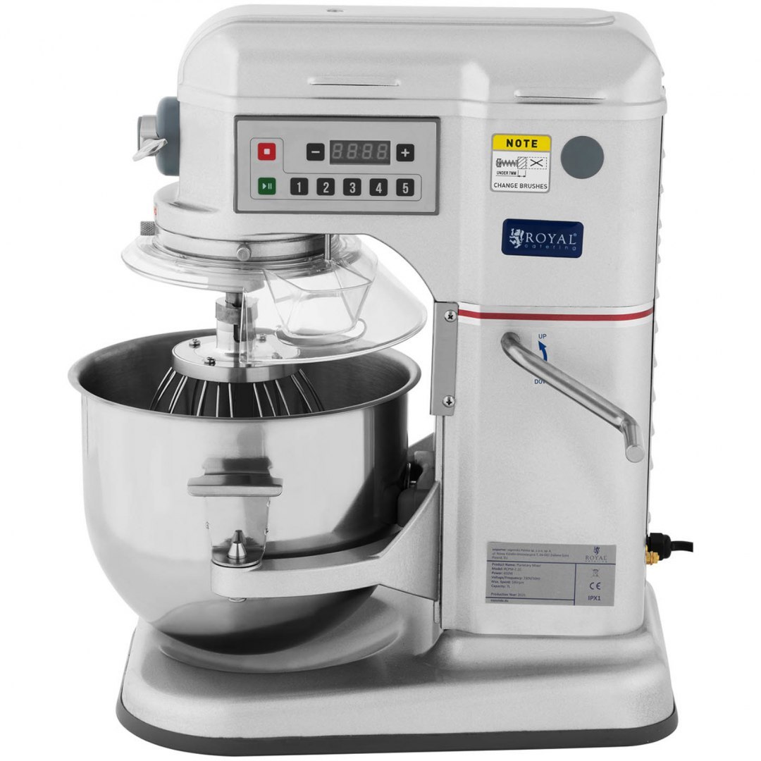 Mikser robot planetarny z opuszczaną misą RCPM-7.1D 7 l 230 V 650 W Royal Catering Mikser robot planetarny z opuszczaną misą RCPM-7.1D 7 l 230 V 650 W Royal Catering