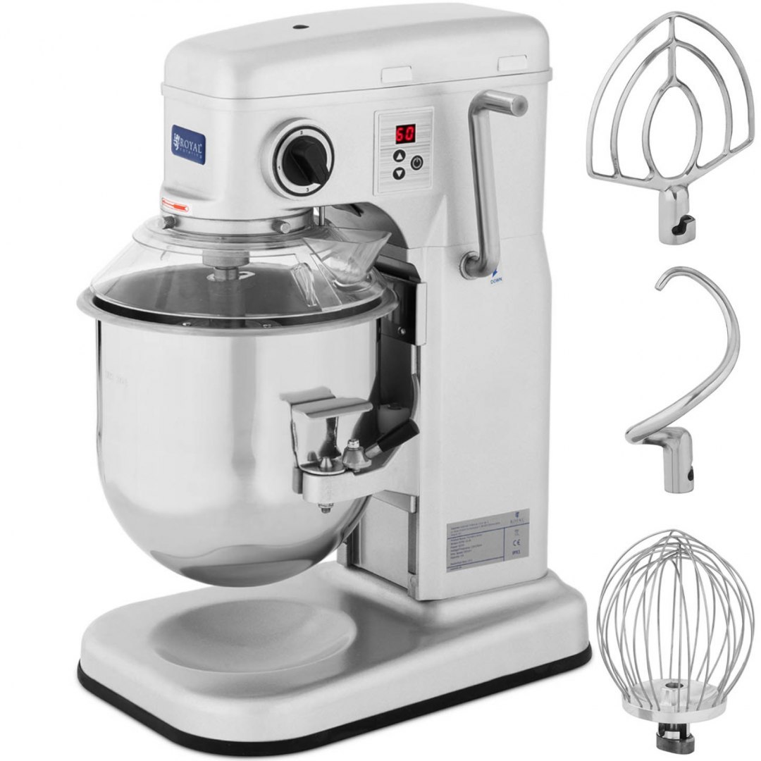 Mikser robot spiralny planetarny z opuszczaną misą RCPM-10.1B 10 l 230 V 650 W Royal Catering Mikser robot spiralny planetarny z opuszczaną misą RCPM-10.1B 10 l 230 V 650 W Royal Catering