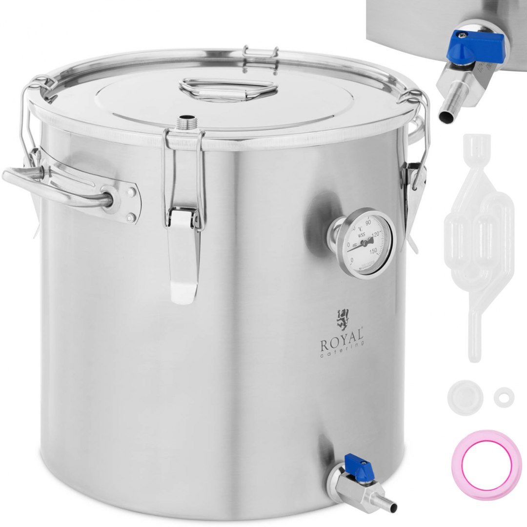 Pojemnik garnek kocioł fermentacyjny nierdzewny 0-150C 30 l Royal Catering Pojemnik garnek kocioł fermentacyjny nierdzewny 0-150C 30 l Royal Catering