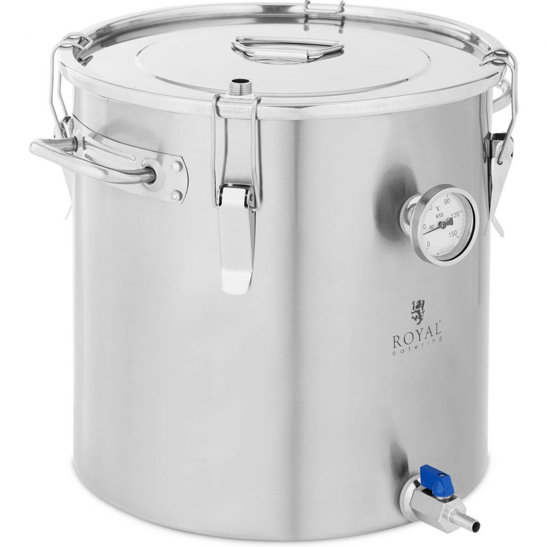 Pojemnik garnek kocioł fermentacyjny nierdzewny 0-150C 30 l Royal Catering Pojemnik garnek kocioł fermentacyjny nierdzewny 0-150C 30 l Royal Catering