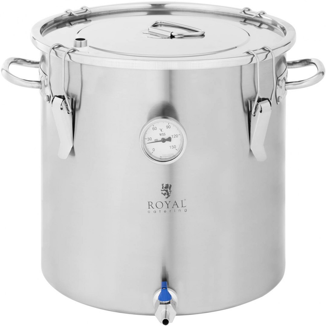 Pojemnik garnek kocioł fermentacyjny nierdzewny 0-150C 30 l Royal Catering Pojemnik garnek kocioł fermentacyjny nierdzewny 0-150C 30 l Royal Catering