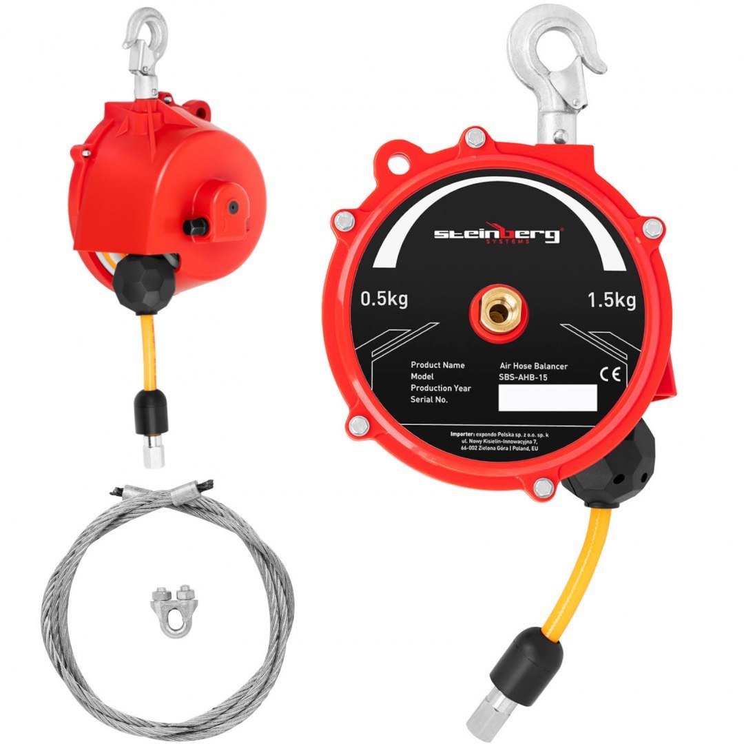 Balanser linkowy odciążnik z wężem pneumatycznym 0,5 - 1,5 kg 1,3 m Steinberg Systems Balanser linkowy odciążnik z wężem pneumatycznym 0,5 - 1,5 kg 1,3 m Steinberg Systems