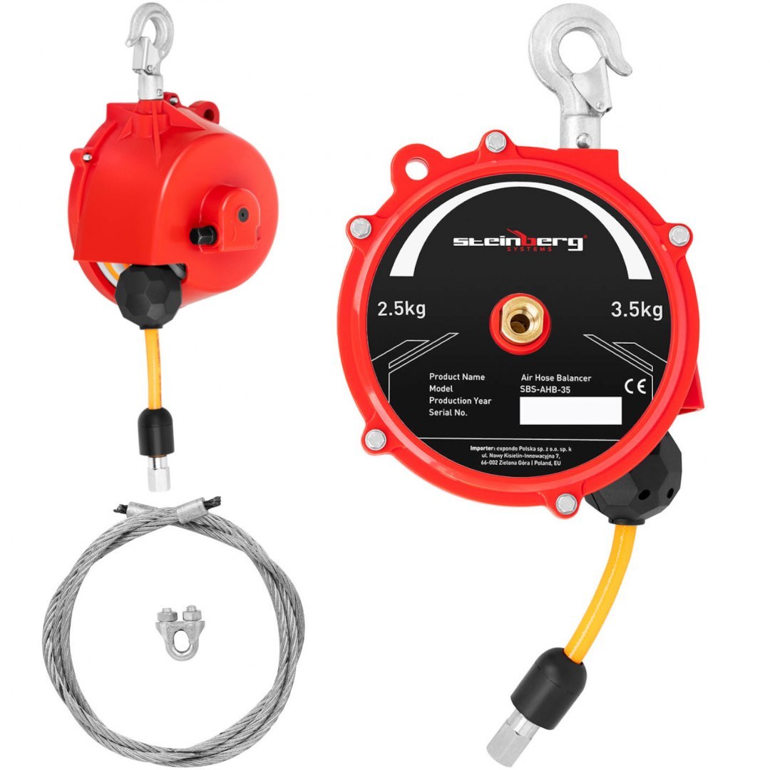 Balanser linkowy odciążnik z wężem pneumatycznym 2,5 - 3,5 kg 1,3 m Steinberg Systems Balanser linkowy odciążnik z wężem pneumatycznym 2,5 - 3,5 kg 1,3 m Steinberg Systems