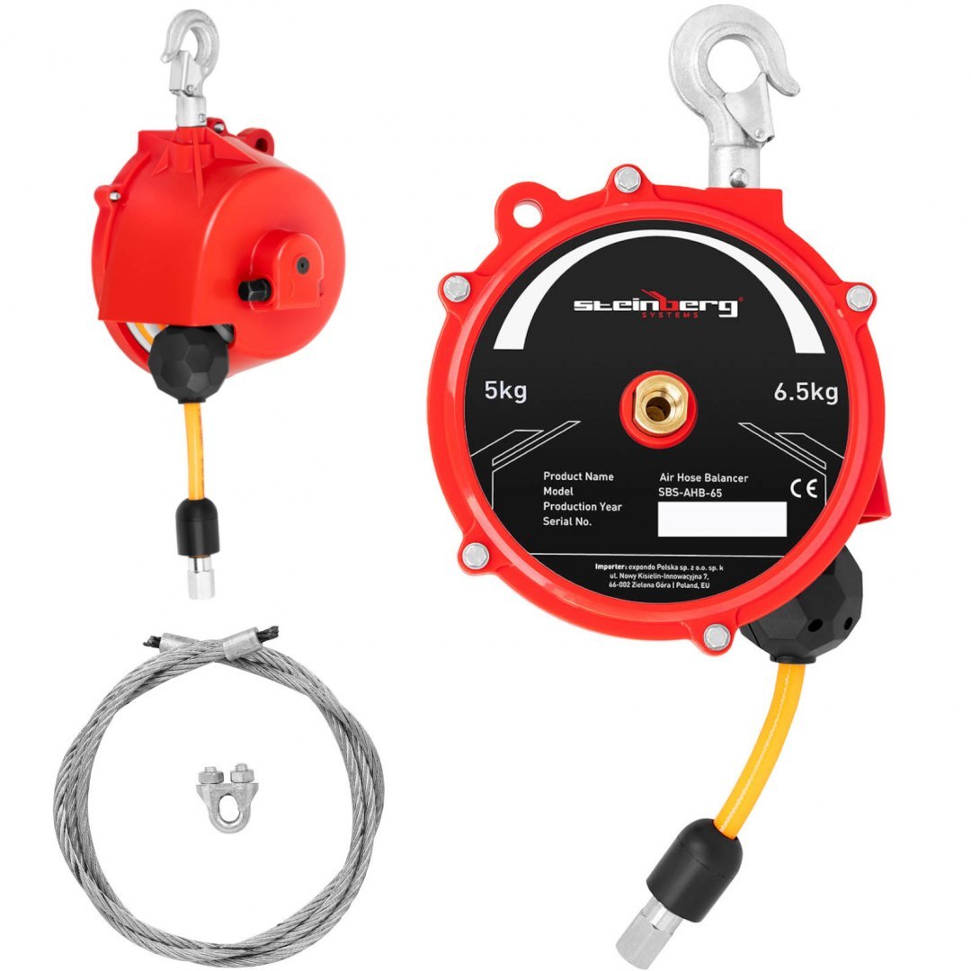 Balanser linkowy odciążnik z wężem pneumatycznym 5 - 6,5 kg 1,3 m Steinberg Systems Balanser linkowy odciążnik z wężem pneumatycznym 5 - 6,5 kg 1,3 m Steinberg Systems