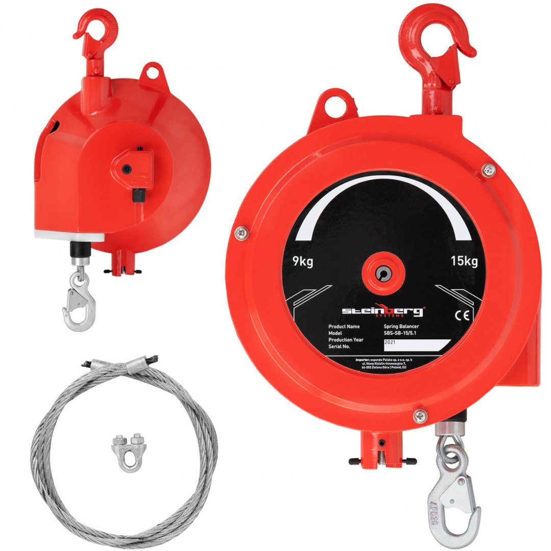 Balanser linkowy sprężynowy odciążnik do narzędzi 9 - 15 kg 2,5 m Steinberg Systems Balanser linkowy sprężynowy odciążnik do narzędzi 9 - 15 kg 2,5 m Steinberg Systems