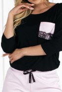 Piżama Amanda Black-Pink Black-Pink L