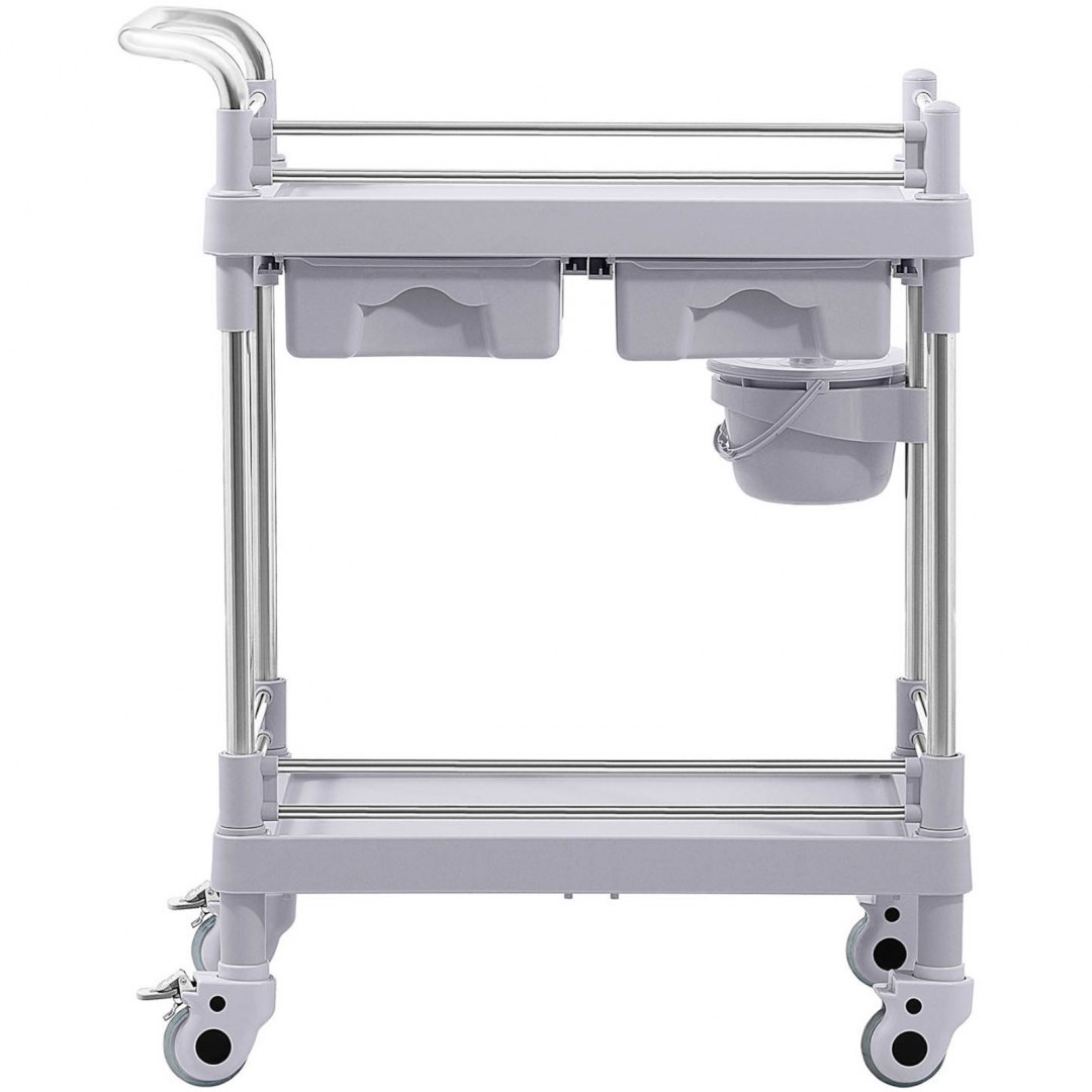 Wózek medyczny zabiegowy laboratoryjny 2 półki 2 szuflady kosz Steinberg Systems Wózek medyczny zabiegowy laboratoryjny 2 półki 2 szuflady kosz Steinberg Systems