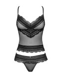 Komplet Ivannes top & thong Czarny Czarny XXL/XXXL
