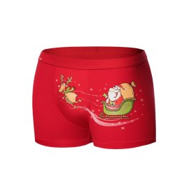 Bokserki Santa's Sleigh 007/67 Red Red XXL