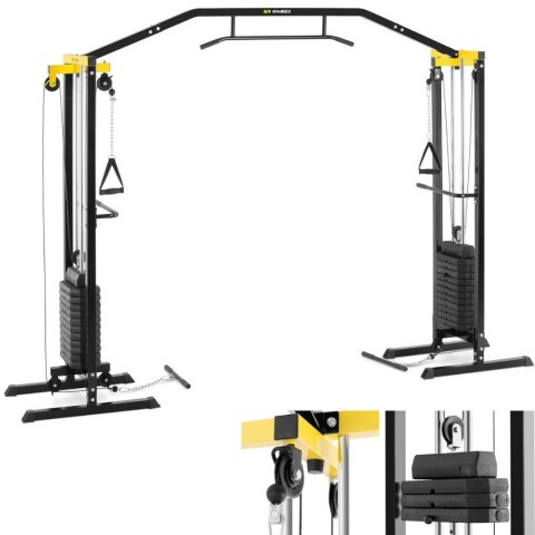 Brama atlas wielofunkcyjny do ćwiczeń na stosy z wyciągiem drążkiem do siłowni GYMREX