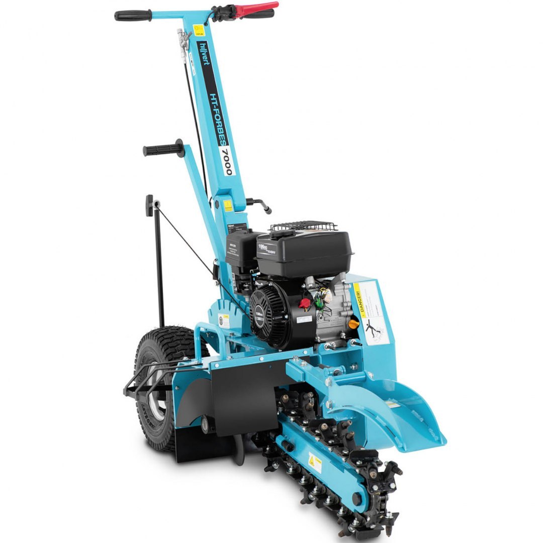 Koparka łańcuchowa do wykopów liniowych pod przewody kable rury 450 mm 7 KM 3.6 l Hillvert Koparka łańcuchowa do wykopów liniowych pod przewody kable rury 450 mm 7 KM 3.6 l Hillvert