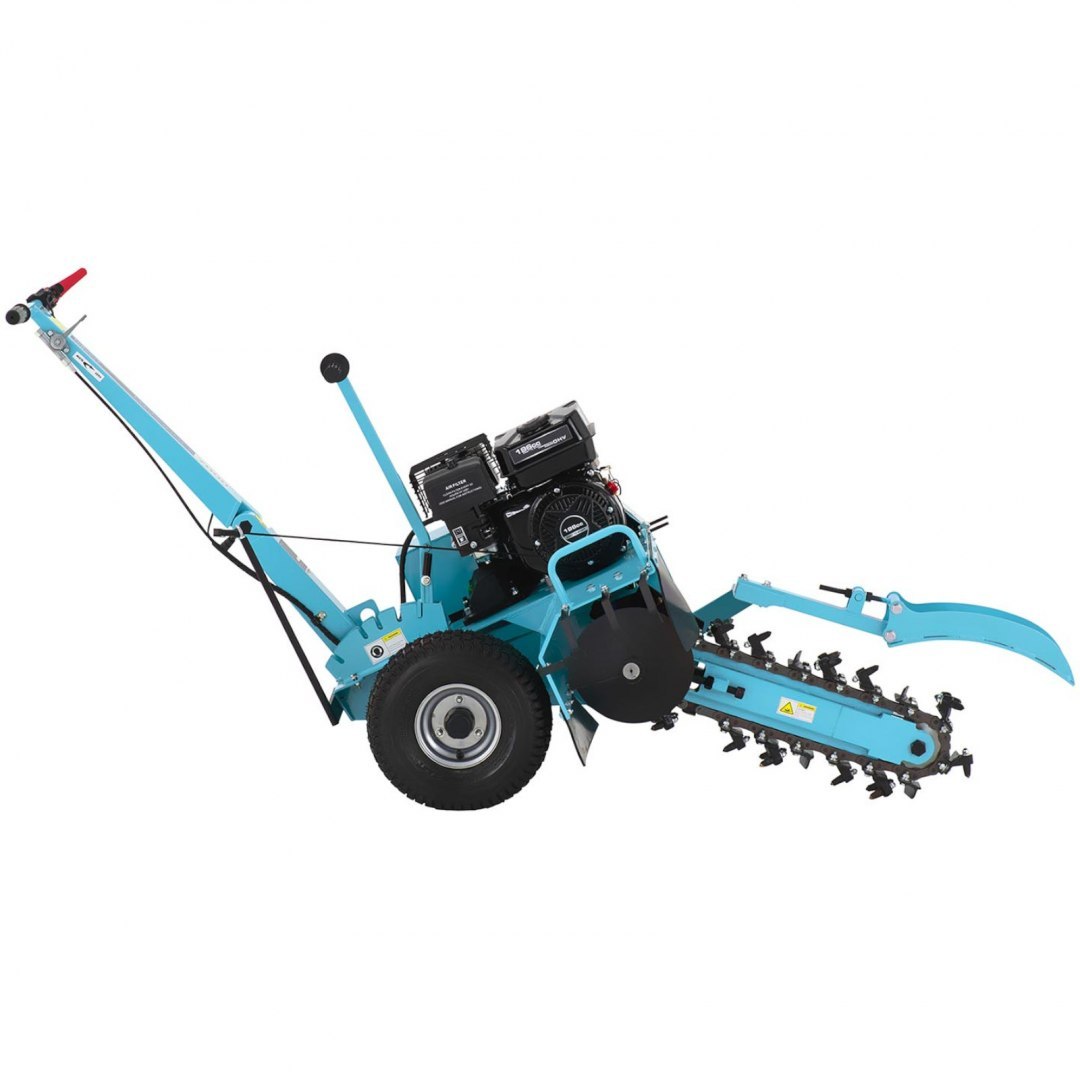 Koparka łańcuchowa do wykopów liniowych pod przewody kable rury 450 mm 7 KM 3.6 l Hillvert Koparka łańcuchowa do wykopów liniowych pod przewody kable rury 450 mm 7 KM 3.6 l Hillvert