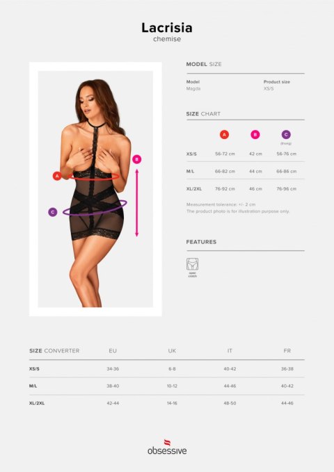 Koszulka Lacrisia chemise Czarny XL/XXL Koszulka Lacrisia chemise Czarny XL/XXL