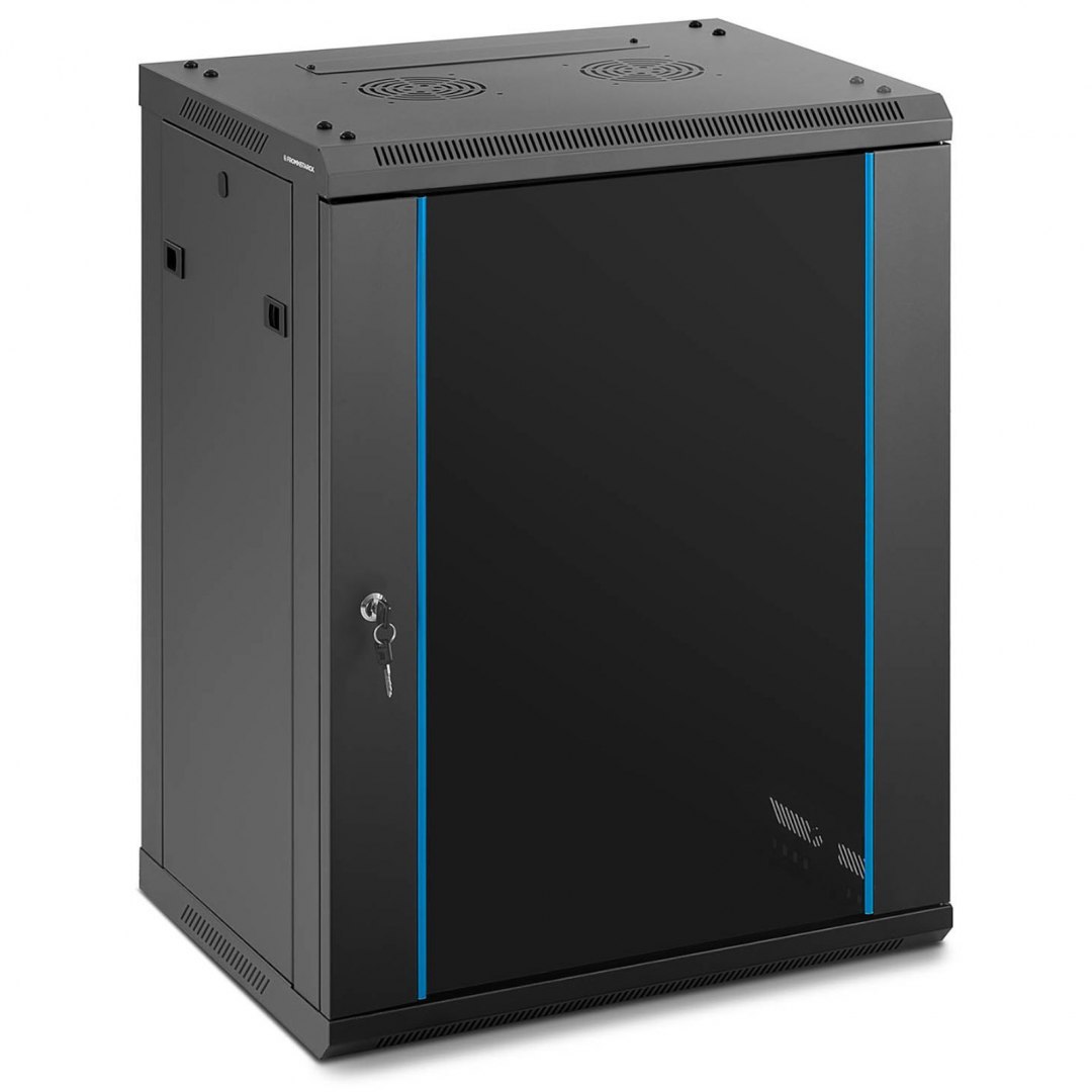 Szafa RACK serwerowa instalacyjna wisząca 19'' 15U IP20 do 60 kg 60x45x87 cm CZARNA FROMM&STARCK Szafa RACK serwerowa instalacyjna wisząca 19'' 15U IP20 do 60 kg 60x45x87 cm CZARNA FROMM&STARCK