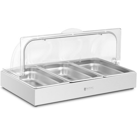 Witryna bufetowa śniadaniowa z pokrywą rolltop 3x GN 1/3 3x 2,6 l Royal Catering Witryna bufetowa śniadaniowa z pokrywą rolltop 3x GN 1/3 3x 2,6 l Royal Catering