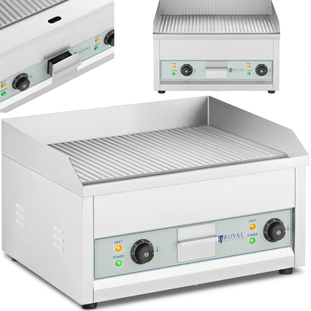 Grill elektryczny płyta grillowa ryflowana podwójna 600 x 400 mm 2 x 2500 W Royal Catering Grill elektryczny płyta grillowa ryflowana podwójna 600 x 400 mm 2 x 2500 W Royal Catering