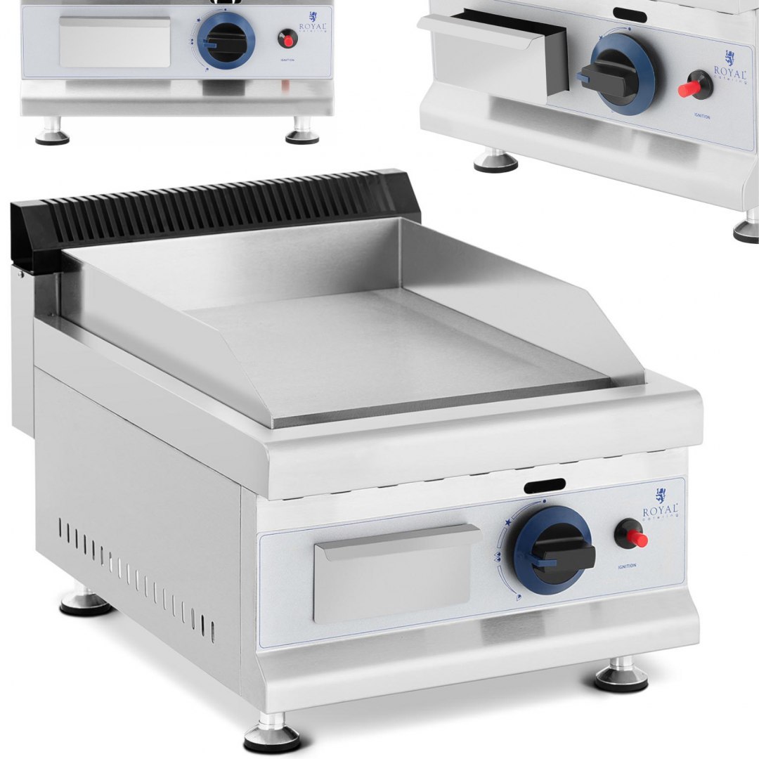 Grill gazowy gładki nastawny na gaz Propan-Butan 0.03 bar 35 x 40 cm 3000 W Royal Catering Grill gazowy gładki nastawny na gaz Propan-Butan 0.03 bar 35 x 40 cm 3000 W Royal Catering
