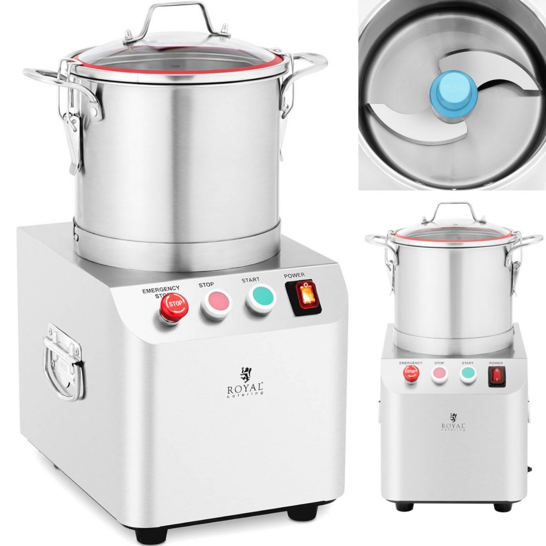 Kuter wilk gastronomiczny do siekania mielenia krojenia mięsa warzyw 1400 obr./min 6 l 550 W Royal Catering Kuter wilk gastronomiczny do siekania mielenia krojenia mięsa warzyw 1400 obr./min 6 l 550 W Royal Catering