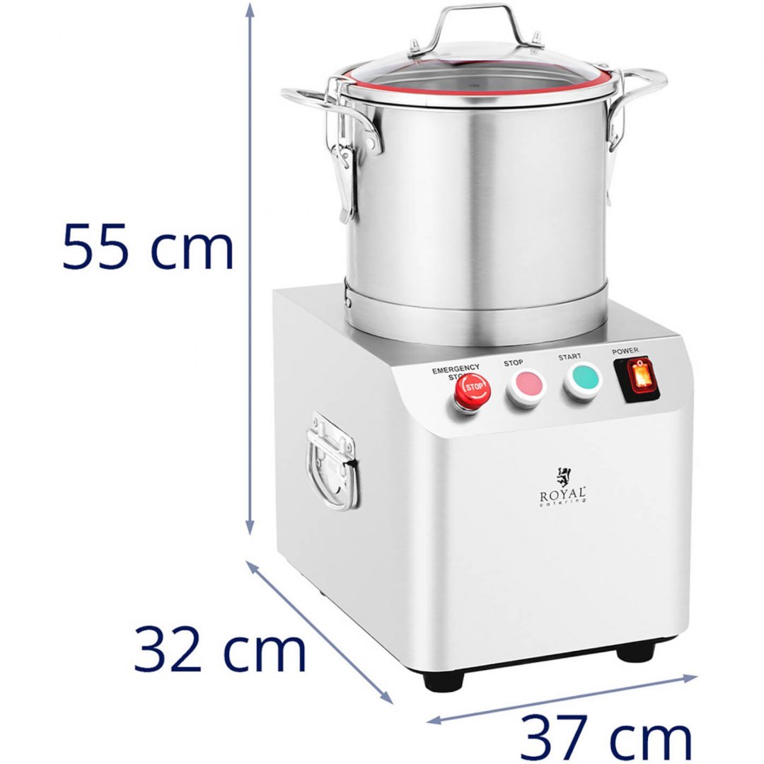 Kuter wilk gastronomiczny do siekania mielenia krojenia mięsa warzyw 1400 obr./min 6 l 550 W Royal Catering Kuter wilk gastronomiczny do siekania mielenia krojenia mięsa warzyw 1400 obr./min 6 l 550 W Royal Catering