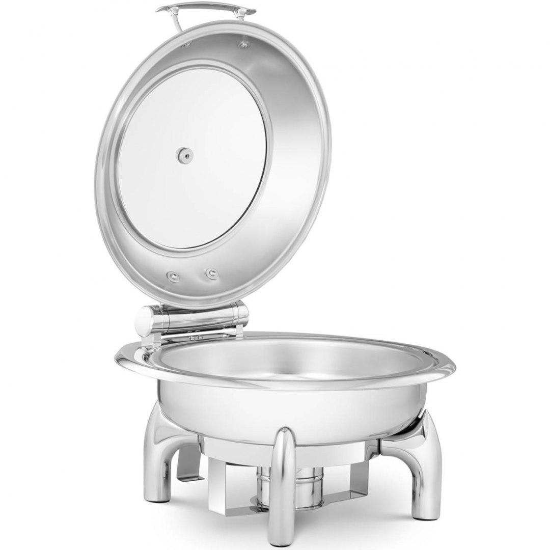 Podgrzewacz do potraw okrągły na pastę z pokrywą z okienkiem śr. 39 cm 5.5 l Royal Catering Podgrzewacz do potraw okrągły na pastę z pokrywą z okienkiem śr. 39 cm 5.5 l Royal Catering