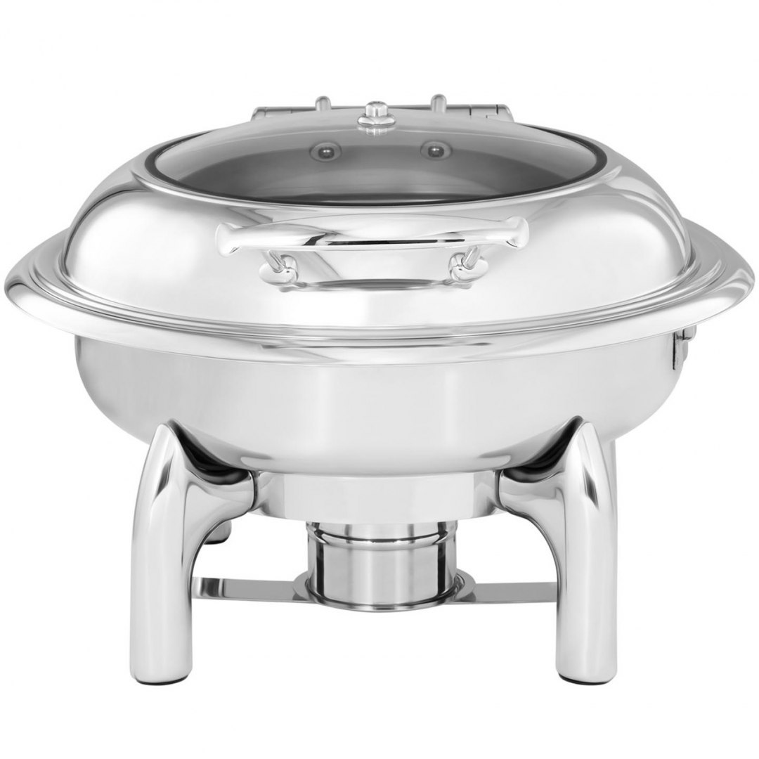 Podgrzewacz do potraw okrągły na pastę z pokrywą z okienkiem śr. 39 cm 5.5 l Royal Catering Podgrzewacz do potraw okrągły na pastę z pokrywą z okienkiem śr. 39 cm 5.5 l Royal Catering