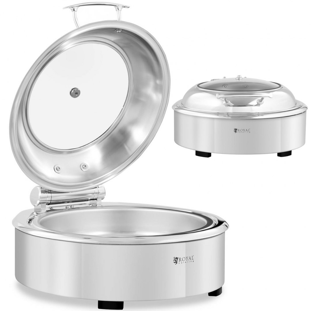 Podgrzewacz do potraw okrągły wodny z okienkiem śr. 39 cm 5.5 l Royal Catering Podgrzewacz do potraw okrągły wodny z okienkiem śr. 39 cm 5.5 l Royal Catering